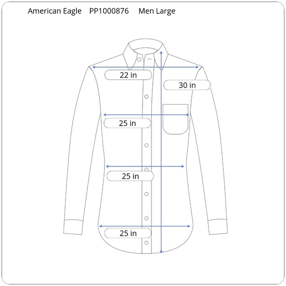 American Eagle Plaid Button Down Long Sleeve Shirt - Picture 7 of 7